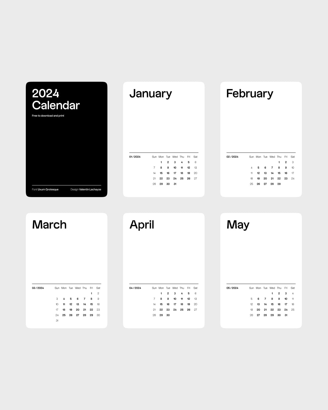 2024 print calendar