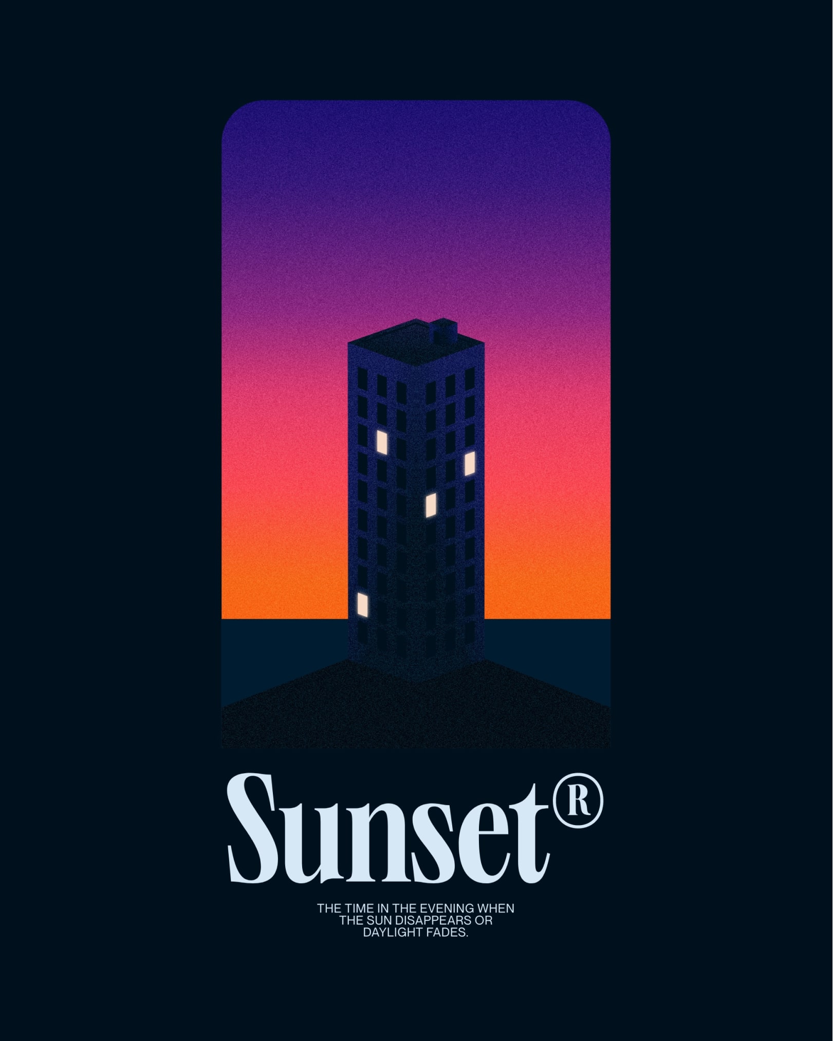 Sunset gradient illustration